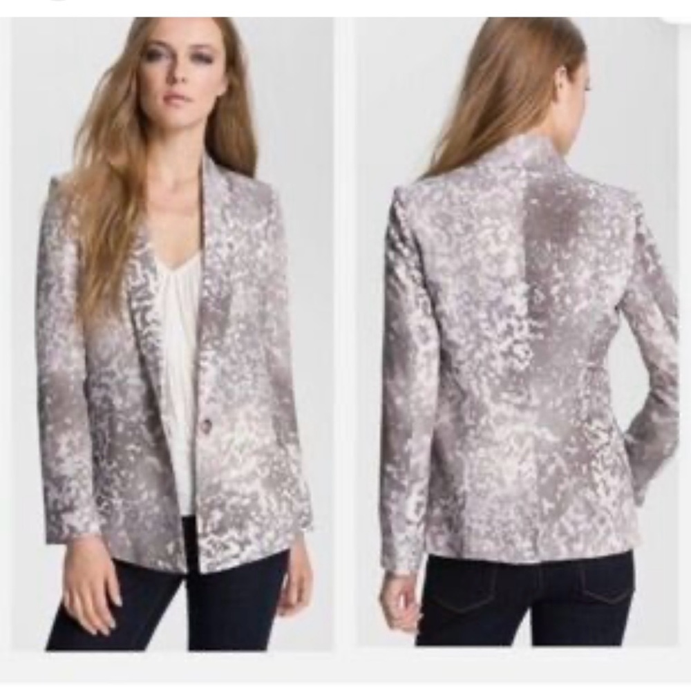 Truth & Pride Abstract Print Silk Blazer XS